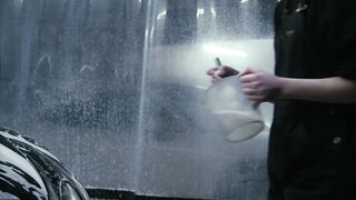 Woman - a woman cleaning the car | Trending HD Video