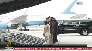 US and Israel attack Iran_ Trump attends event for six killed service members.mp4