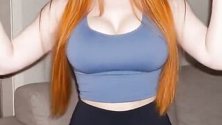 before gym dancing lol ginger redhead dancing girl fyp