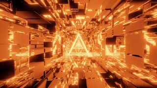 4K resolution - an orange and yellow abstract background with a triangle | Trending HD Video