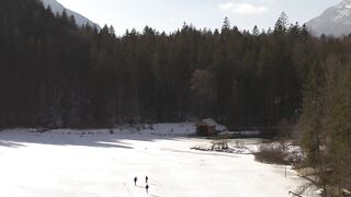 Winter solstice - aerial view of snowy landscapes in winter | Trending HD Video