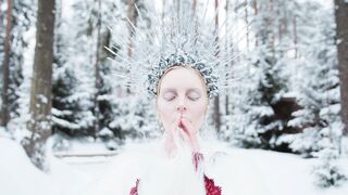 The Shy Snow Woman and the Cursed Ring - woman wearing costume while looking at camera | Trendi