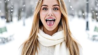 “She Tried Catching Snowflakes… This Happened ❄️????”