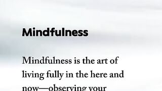 Mindfulness, art of living in now