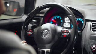 Scarred - a man driving a car with a steering wheel and dashboard | Trending HD Video