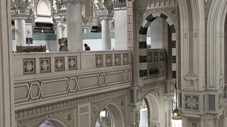intricate architecture inside grand mosque mecca | Professional HD Video