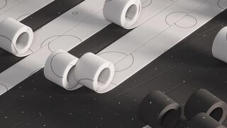 Wallpaper hanging - digital animation of black and white tape rolls | Trending HD Video