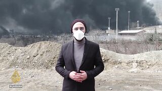 Plumes of smoke rise over Tehran after Israeli air strikes hit Iran’s oil facilities.mp4