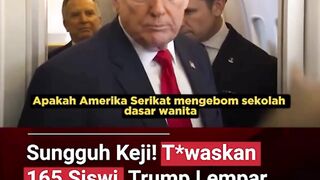 Presiden AS Donald Trump terkait serangan ke sebuah sekolah di Iran yang menewaskan ratusan siswi.