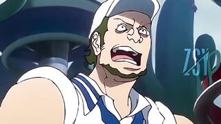 Bonney lands a blow on one of the five elders