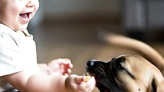 Adorable Kid Playing with His Dog – Pure Best Friend Moments!” ????????❤️
