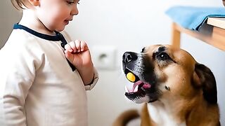 Adorable Kid Playing with His Dog – Pure Best Friend Moments!” ????????❤️ 2