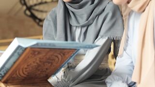 women reading quran | Professional HD Video