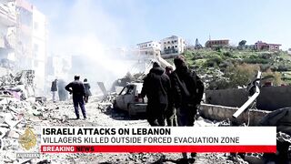 Israeli strikes on Lebanon intensify amid mass displacement and forced evacuations.mp4