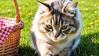 “Purrfect Picnic: Cats, Scones & Cream