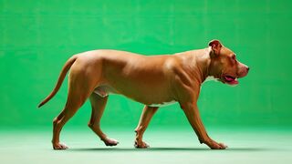 dog on a green background