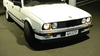 Electric car - classic car night scene with custom bmw | Trending HD Video