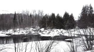 The Shy Snow Woman and the Cursed Ring - river streaming in the forest covered in snow | Trendi