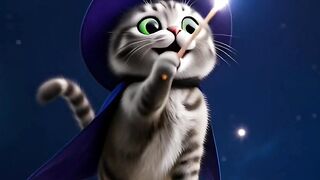 “Wizard Cat Casts the Cutest Spells! ✨????”