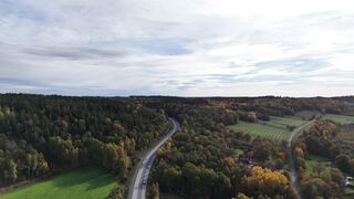 4K Computer Monitor - scenic aerial view of swedish countryside | Trending HD Video