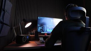 Funnyfuzzy - professional at work in dark office | Trending HD Video