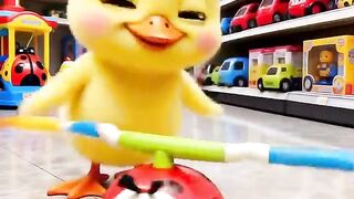 Cute Duck and Dog Playing Together in the Yard!