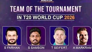 team of the tournament shahibzada Farhan still on top #shahibzadafarhan #t20worldcup2026 #viralvideo