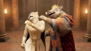 Mr warthog and Molly on dancing floor