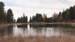 4K Computer Monitor - serene winter lake drone footage in nature | Trending HD Video