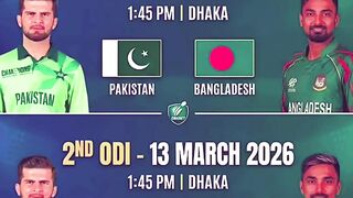Pakistan vs Bangladesh ODI series 2026#viralvideo#pakistancricket #pakvsban#youtubefeed #cricketnews