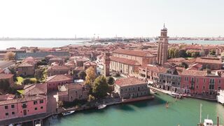 Wallpaper hanging - charming aerial view of murano venice italy | Trending HD Video