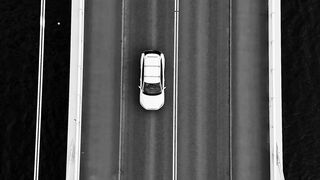 4K resolution - aerial view of cars crossing nordic bridge | Trending HD Video