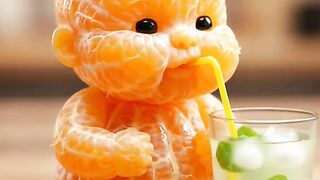 Cute AI Orange Baby Eating Orange ???? | Satisfying ASMR Video