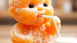 Wait… An Orange Baby Drinking Milk?! ???????? AI ASMR Short