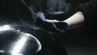 Carpet - wiping black car | Trending HD Video