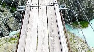 Walking along the Bridge Scene