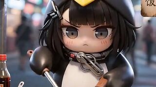 Being a chef is hard work,chibi pinguin