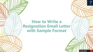 Resignation Email Letter with Sample Example Template Format