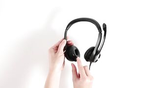 Stereo Headphones with Noise-Cancelling Microphone