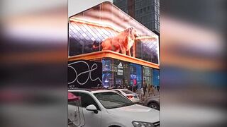 3D advertising on the facade ???? PR - marketing, digital revolution! China / China LED ★
