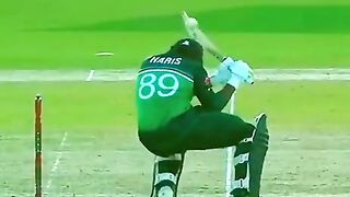 Haris sohail hit hard and get down.