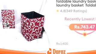 Stextile Pattern Design For Daraz Review Price Details foldable laundry basket    #foldable#laundry#basket#laundry