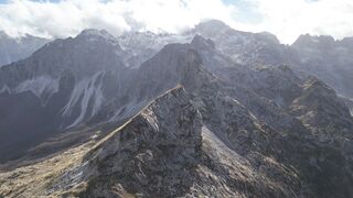 4K Computer Monitor - scenic aerial view of the albanian alps mountains | Trending HD Video