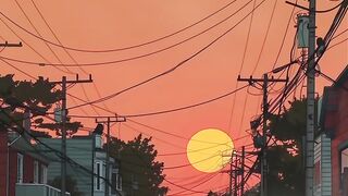 Pôr do sol e vibrações vintage