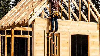 Small Wooden Cabin Built From Nothing ????
