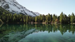 4K Computer Monitor - breathtaking mountain lake aerial view | Trending HD Video