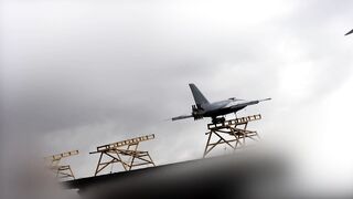 Footage released by the Iranian Revolutionary Guard showing drones being launched to target  Israel..