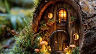“Hidden Fairy House Inside a Magical Fallen Tree”