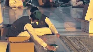 Iftar distribution in Medina, Saudi Arab.