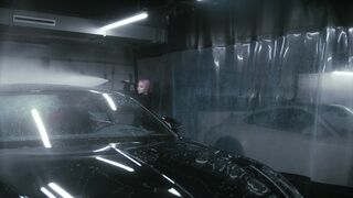 The Shy Snow Woman and the Cursed Ring - woman rinsing the black car | Trending HD Video